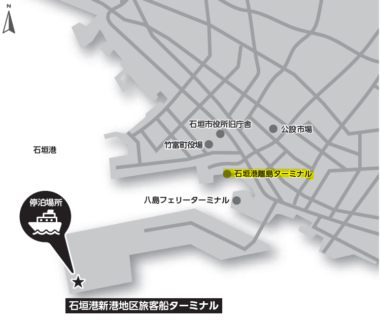 MSCベリッシマ　石垣島マップ