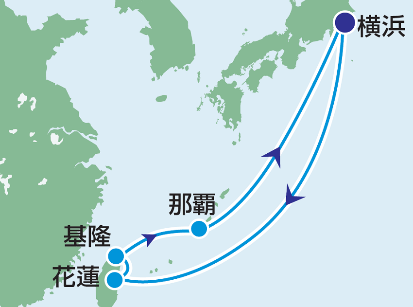 クイーンエリザベスの2025年GWクルーズ航路