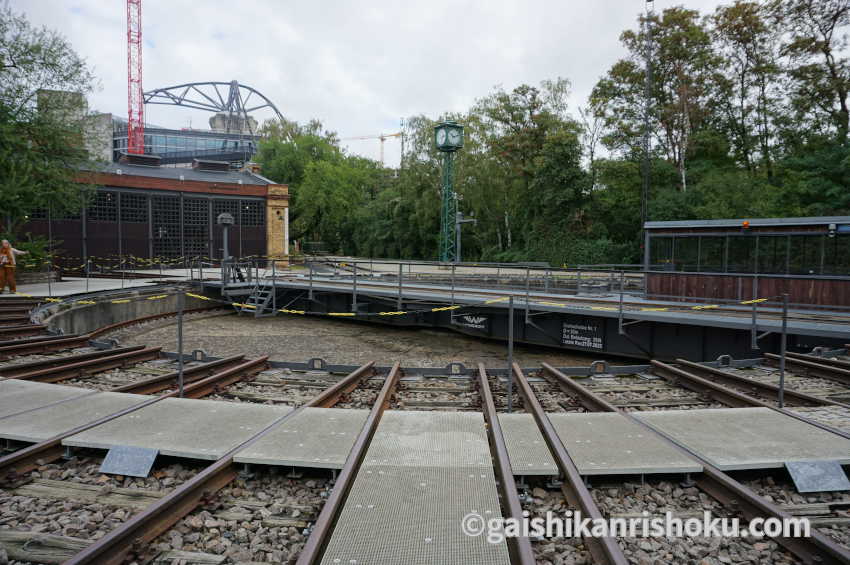 ドイツ技術博物館の鉄道展示 転車台