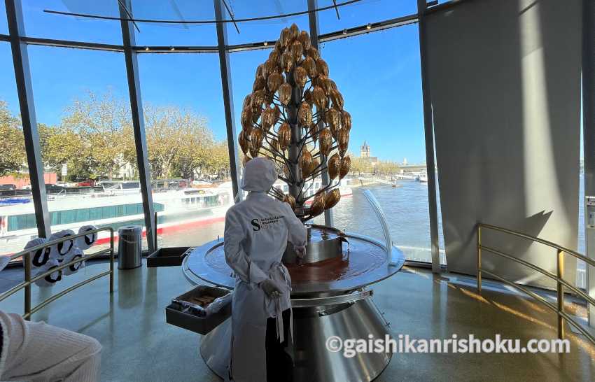 チョコレート博物館にあるチョコの噴水