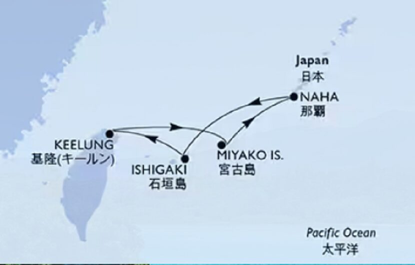 2024年12月　那覇発着ベリッシマクルーズ航路