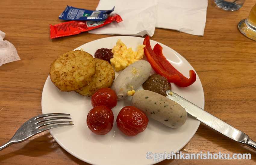 ミュンヘン空港のセネターラウンジの食べ物