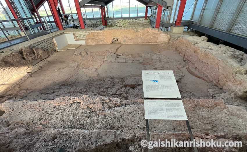 クサンテン考古学公園のローマ浴場跡